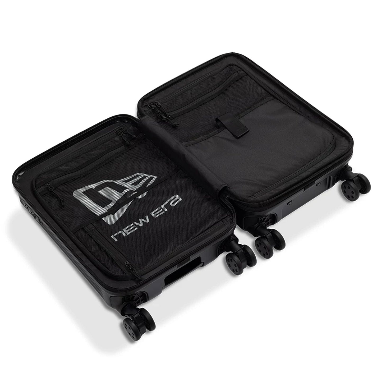 Pictured is this New Era Wheeled Cabin Case in black. 2