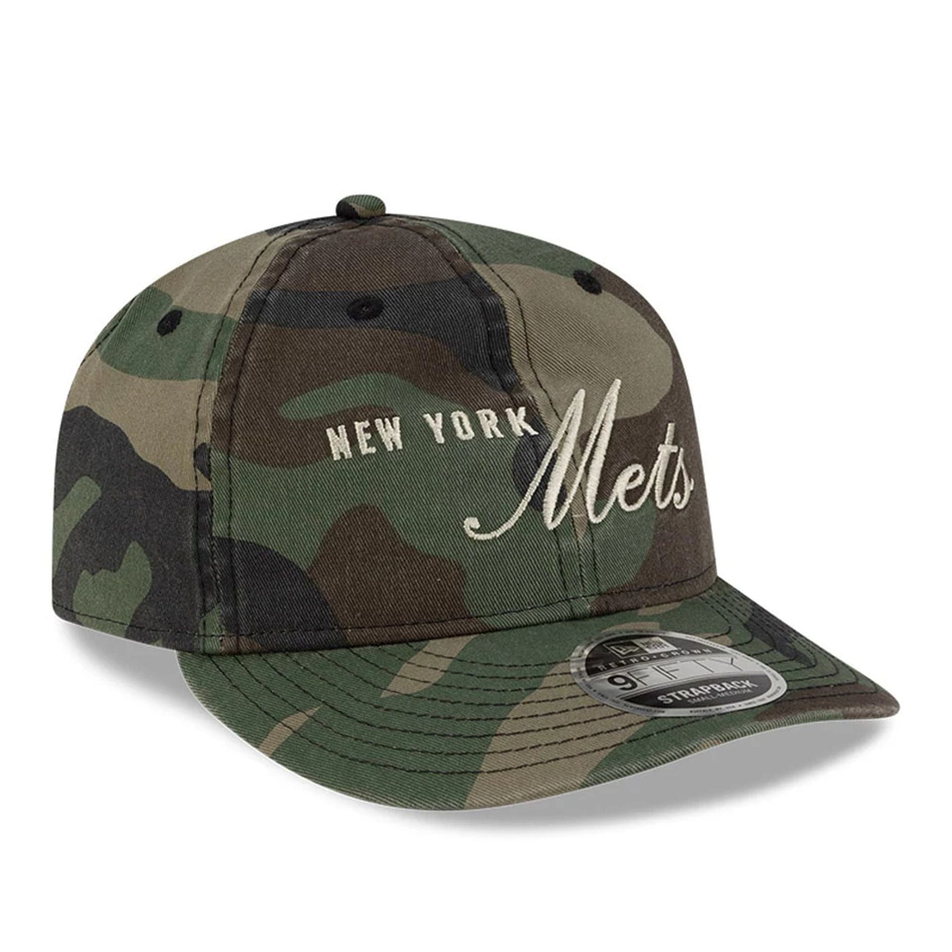 Pictured is this Thisisneverthat X MLB New York Mets Retro Crown 9FIFTY cap in woodland camo. 3