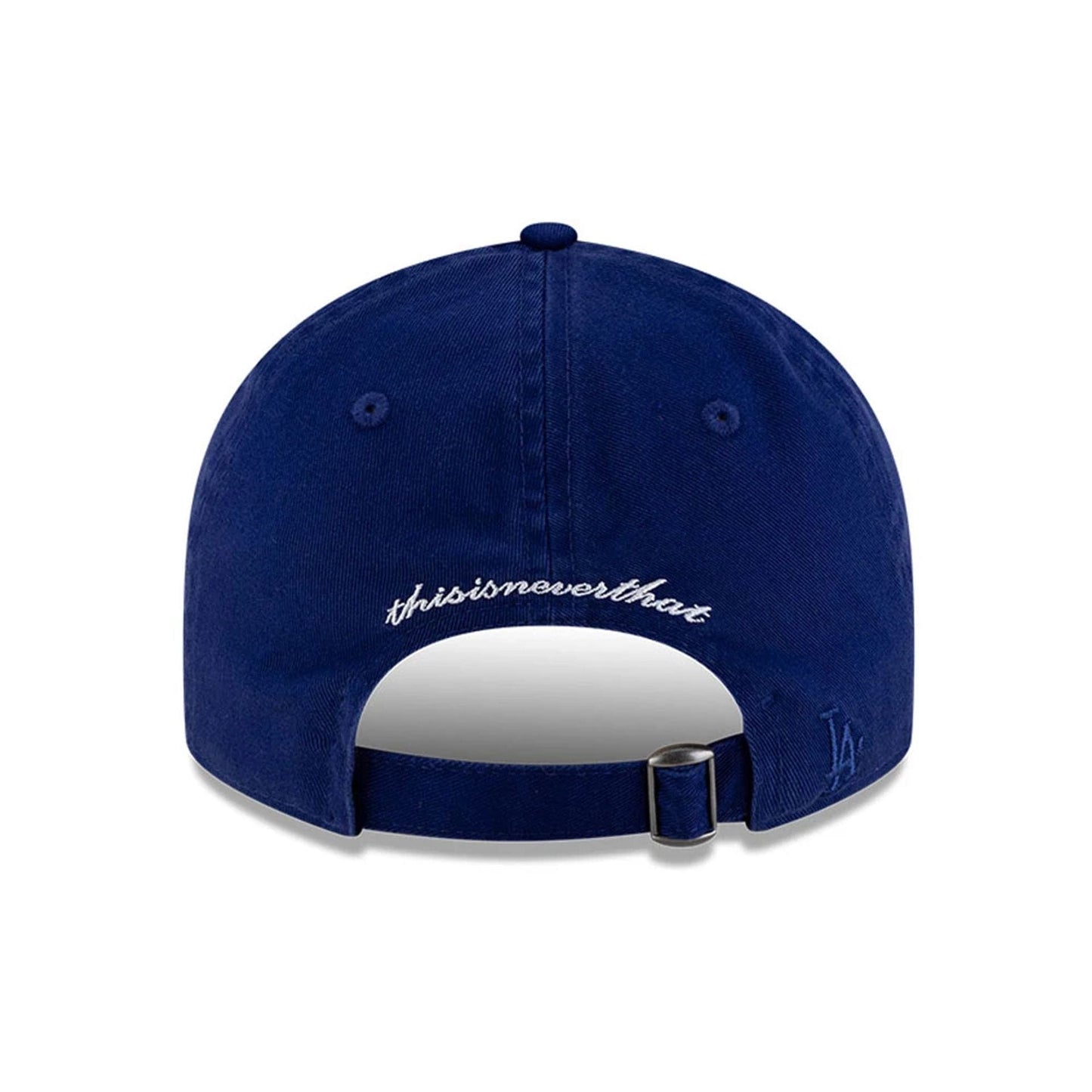 Pictured is this Thisisneverthat X MLB LA Dodgers Retro Crown 9FIFTY cap in dark blue. 4