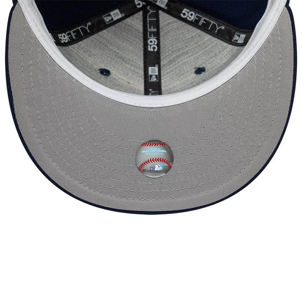 Pictured is this MLB Reserve New York Yankees 59FIFTY Fitted cap in dark blue. 2