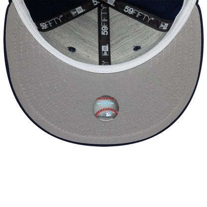 Pictured is this MLB Reserve New York Yankees 59FIFTY Fitted cap in dark blue. 2