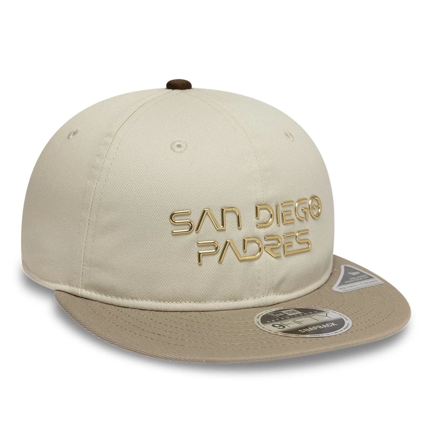 Pictured is this Hajime Sorayama X MLB San Diego Padres Retro Crown 9FIFTY cap in Cream. 5