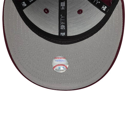 Pictured is this MLB College Varsity St. Louis Cardinals Low Profile 59FIFTY Fitted cap in dark red. 2