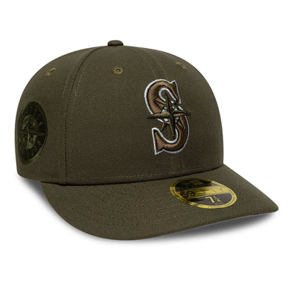 Pictured is this MLB College Varsity Seattle Mariners Low Profile 59FIFTY Fitted cap in dark green. 4