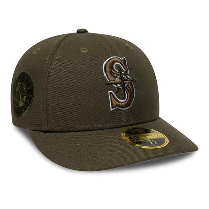 Pictured is this MLB College Varsity Seattle Mariners Low Profile 59FIFTY Fitted cap in dark green. 4