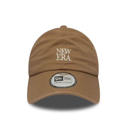 Pictured is this New Era Square Logo Casual Classic cap in Dark Beige. 2
