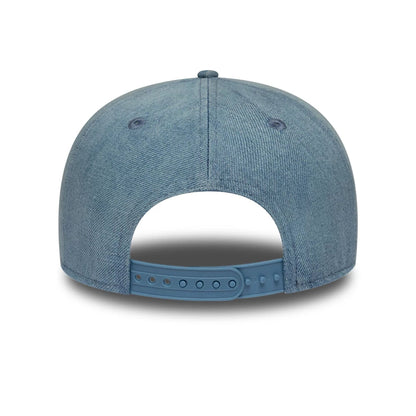 Pictured is this MLB Washed Denim New York Yankees 9FIFTY Snapback cap in navy. 5