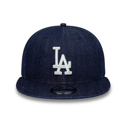 Pictured is this MLB Denim LA Dodgers 9FIFTY Snapback cap in navy. 2