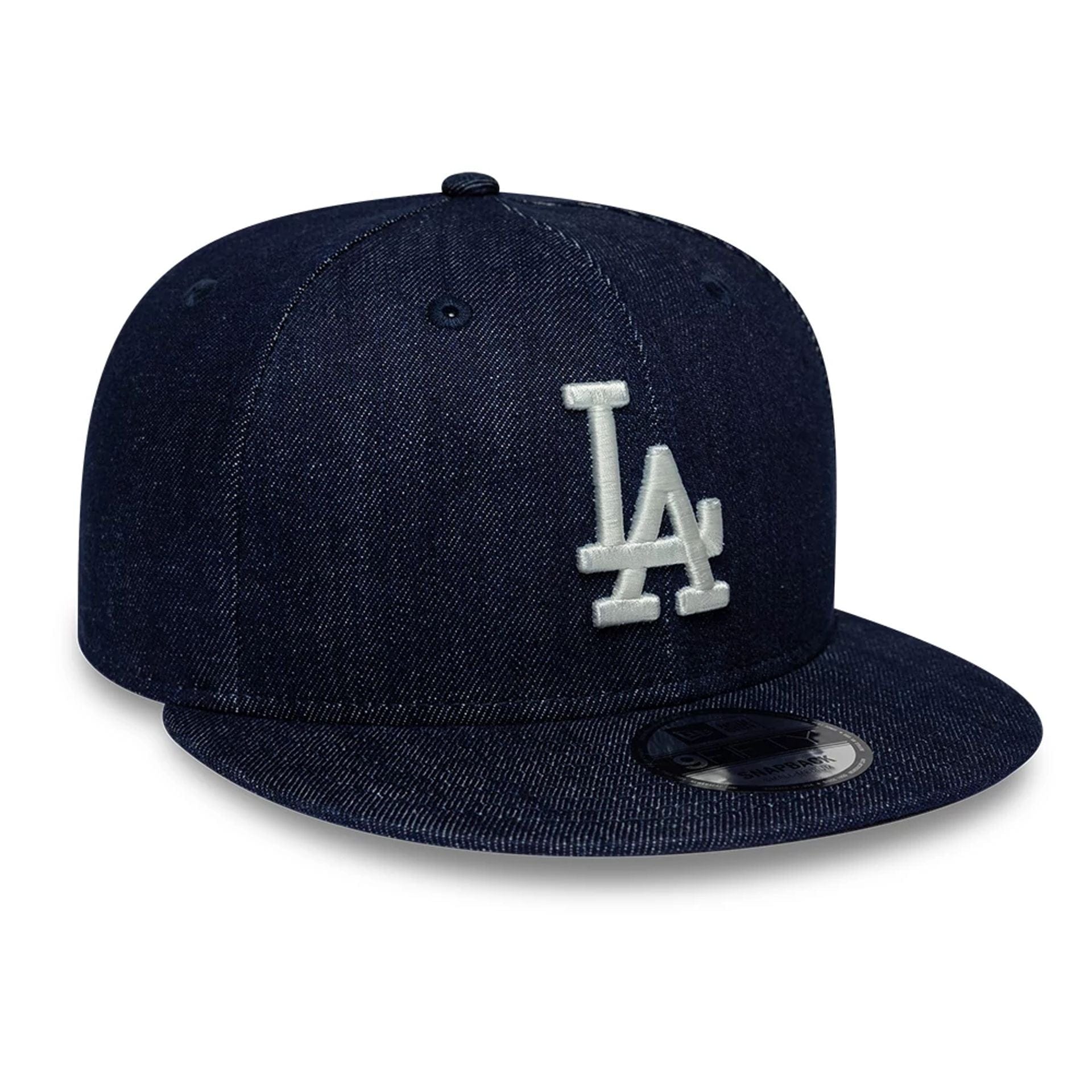 Pictured is this MLB Denim LA Dodgers 9FIFTY Snapback cap in navy. 3