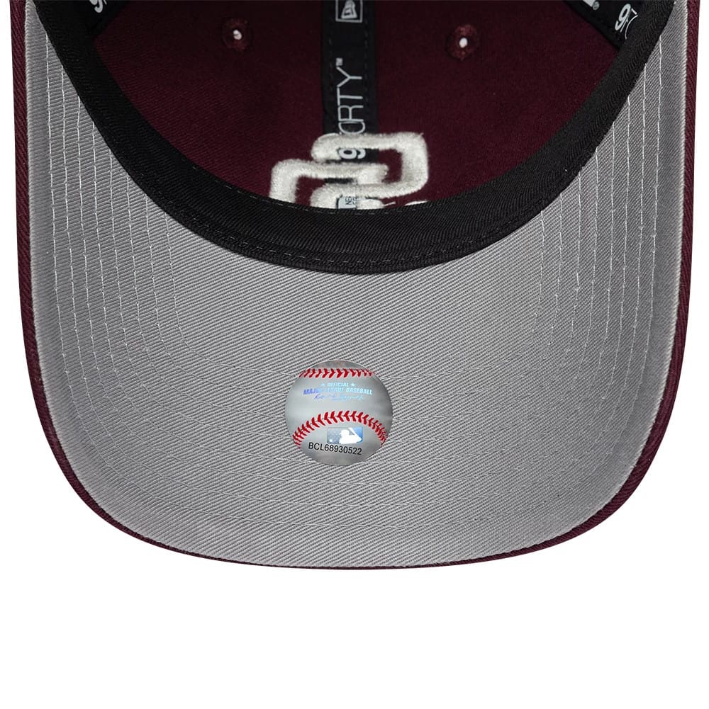 Pictured is this MLB San Diego Padres 9FORTY Unstructured cap in dark purple. 2