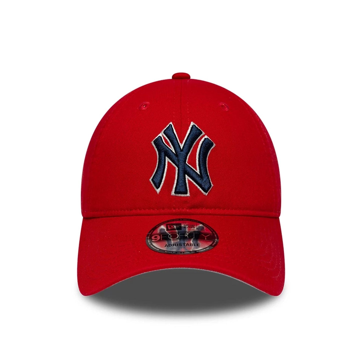 Pictured is this MLB New York Yankees 9FORTY Unstructured cap in red. 3