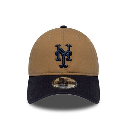 Pictured is this MLB New York Mets 9FORTY Unstructured cap in Beige. 3