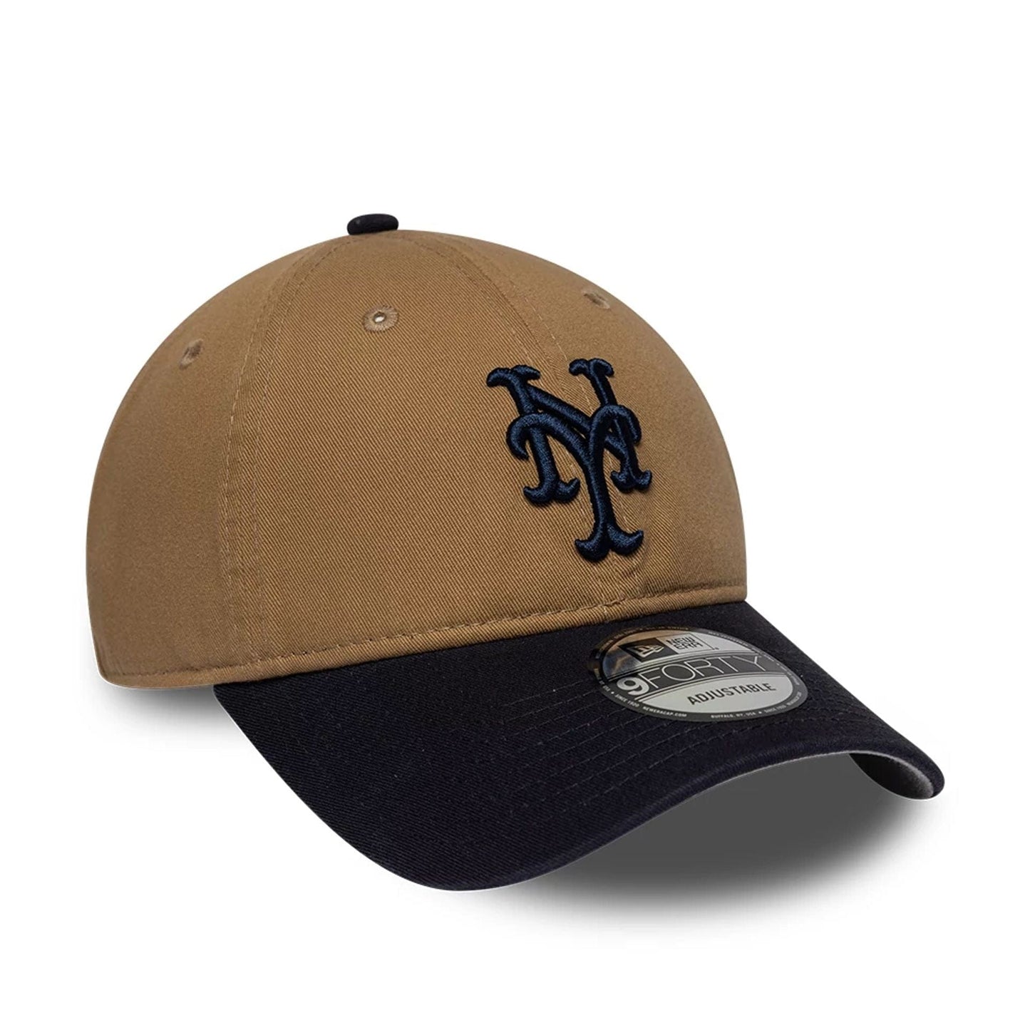 Pictured is this MLB New York Mets 9FORTY Unstructured cap in Beige. 4