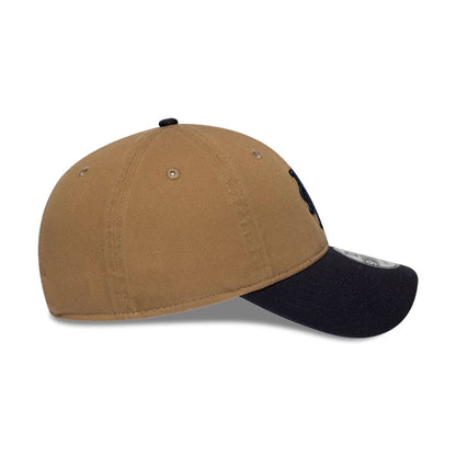 Pictured is this MLB New York Mets 9FORTY Unstructured cap in Beige. 7