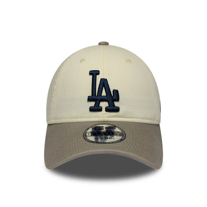 Pictured is this MLB LA Dodgers 9FORTY Unstructured cap in Cream. 3