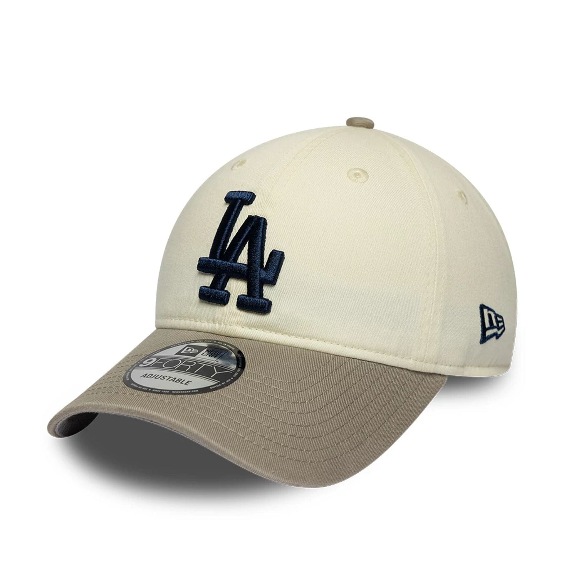 Pictured is this MLB LA Dodgers 9FORTY Unstructured cap in Cream. 1