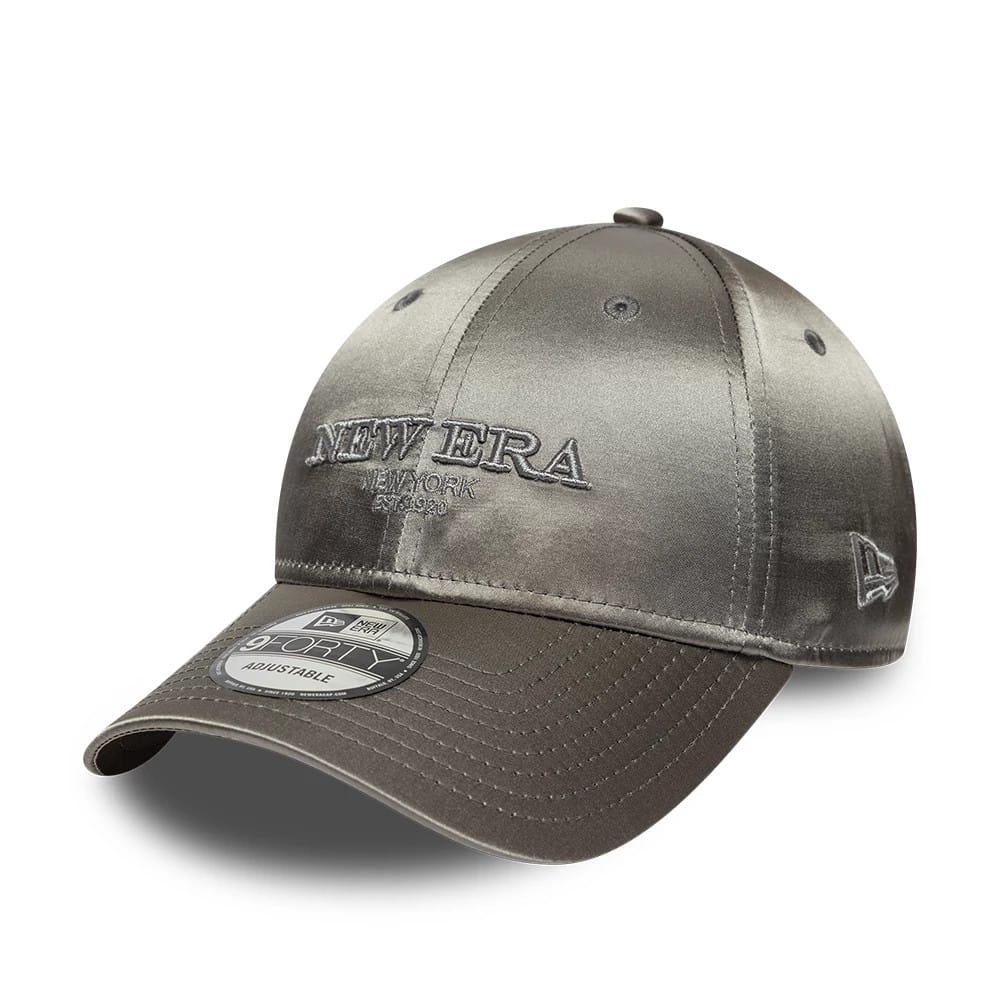 Pictured is this New Era Satin 9FORTY cap in grey. 1