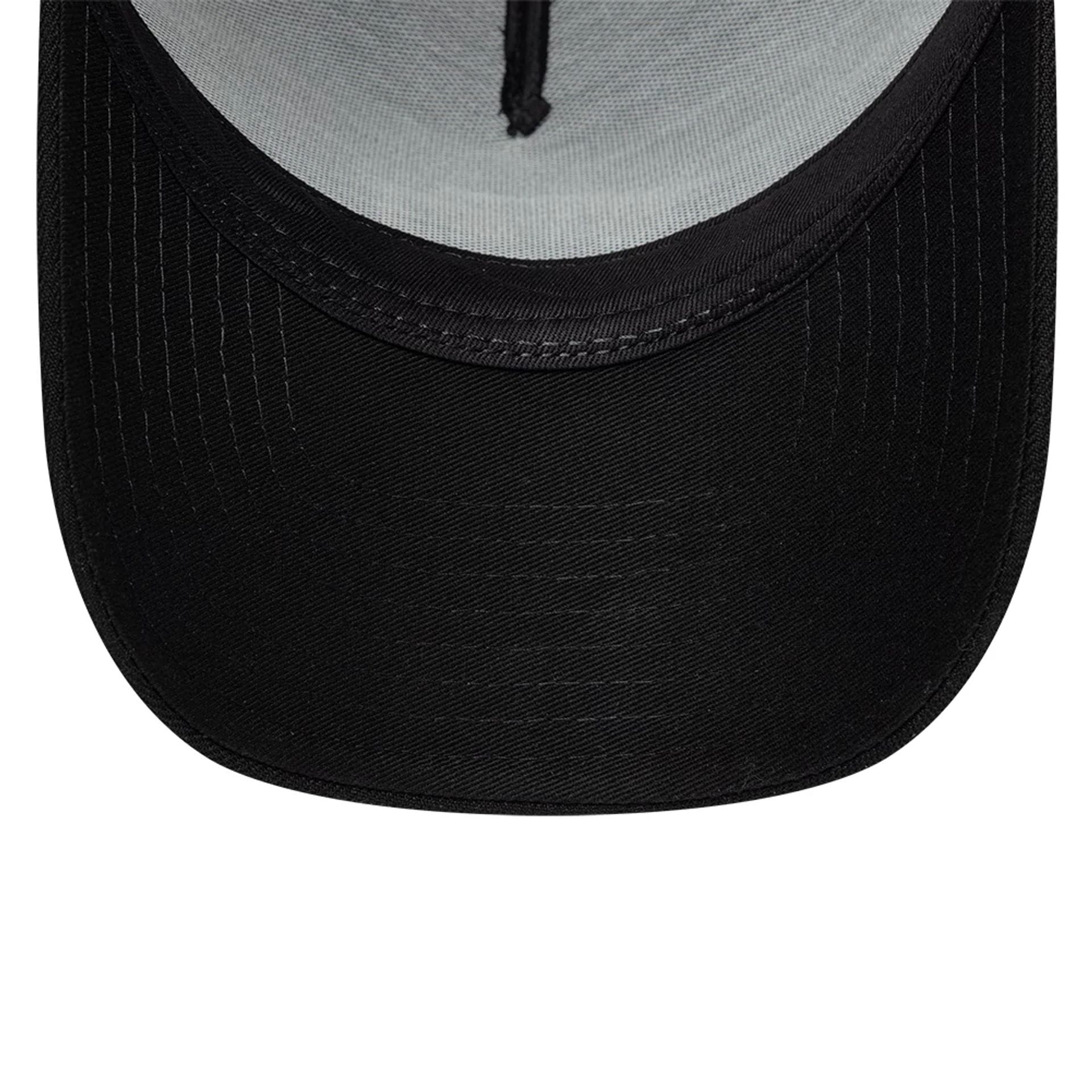 Pictured is this New Era Paisley Emblem 9FORTY A-Frame Trucker cap in black. 7