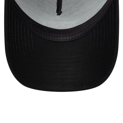 Pictured is this New Era Paisley Emblem 9FORTY A-Frame Trucker cap in black. 7