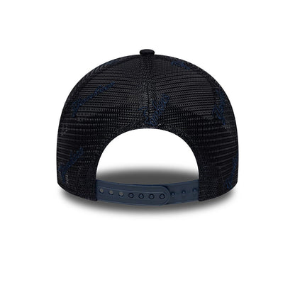 Pictured is this MLB Mesh New York Yankees 9FORTY A-Frame Trucker cap in navy. 4