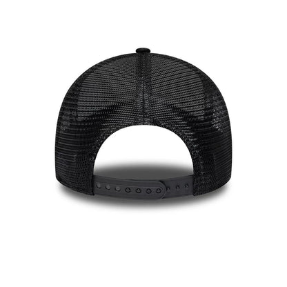 Pictured is this New Era Handwritten 9FORTY A-Frame Trucker cap in white & black. 6
