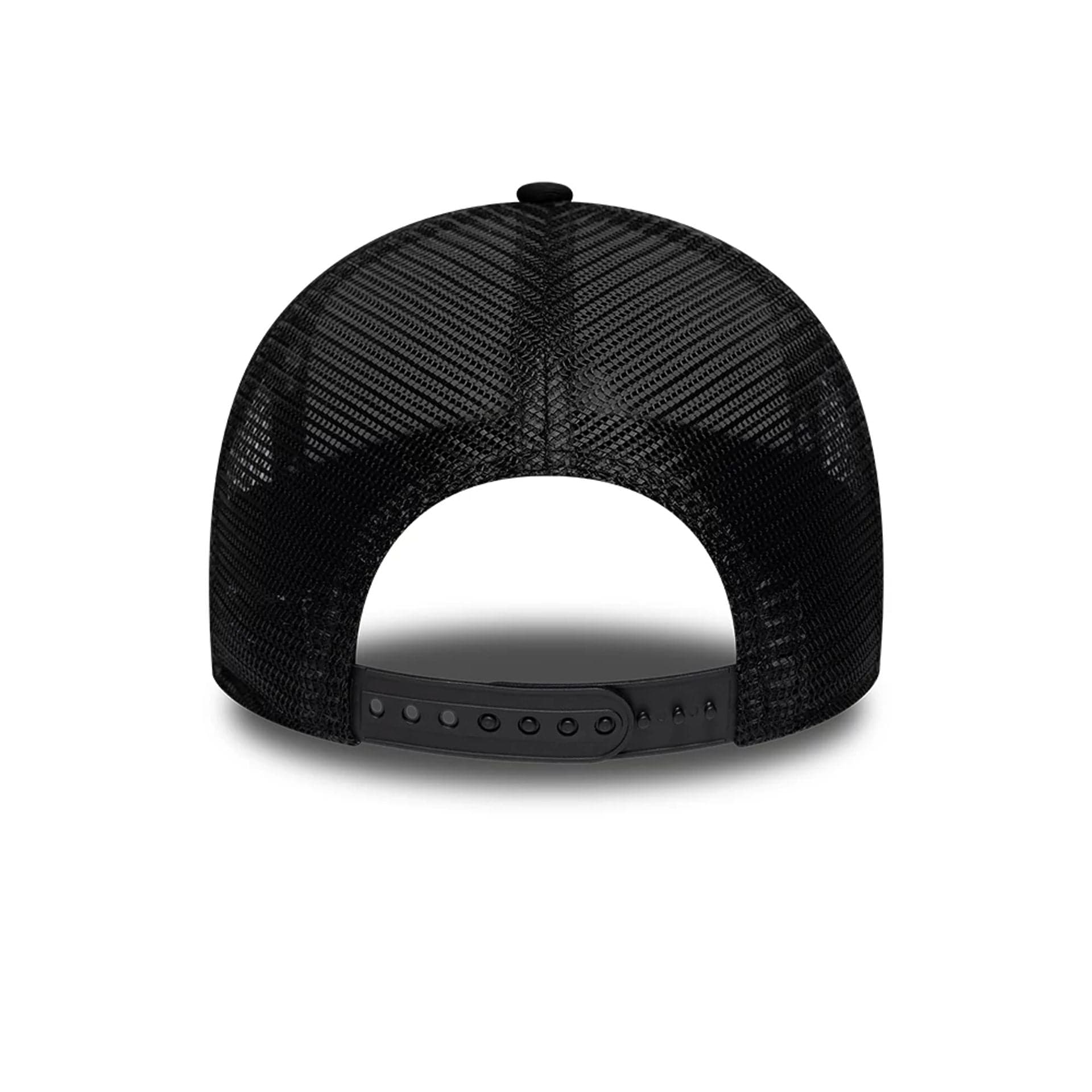 Pictured is this New Era Flag Patch 9FORTY A-Frame Trucker cap in white. 6