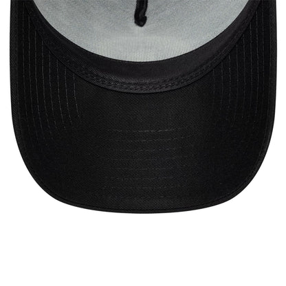 Pictured is this New Era Circle 9FORTY A-Frame Trucker cap in black. 7