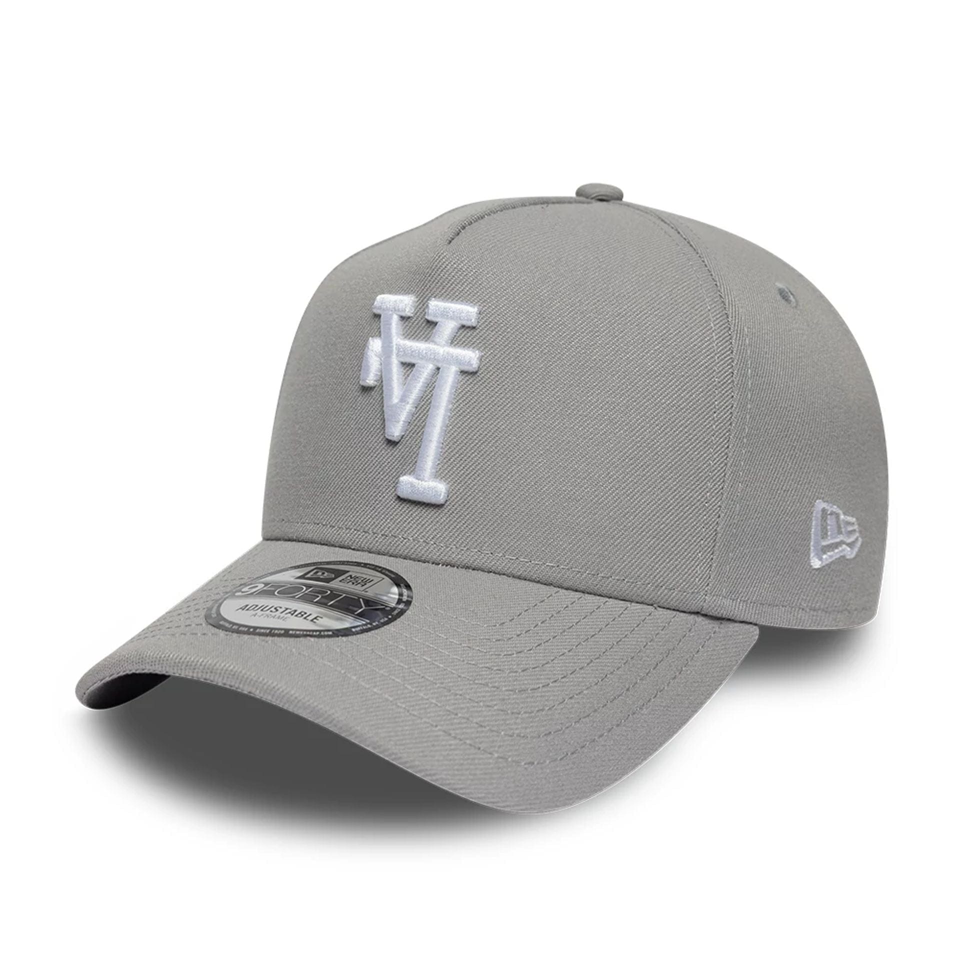Pictured is this MLB Upside Down LA Dodgers 9FORTY A-Frame cap in grey. 1