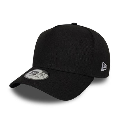 Pictured is this New Era Essential Tagging 9FORTY A-Frame cap in black. 4