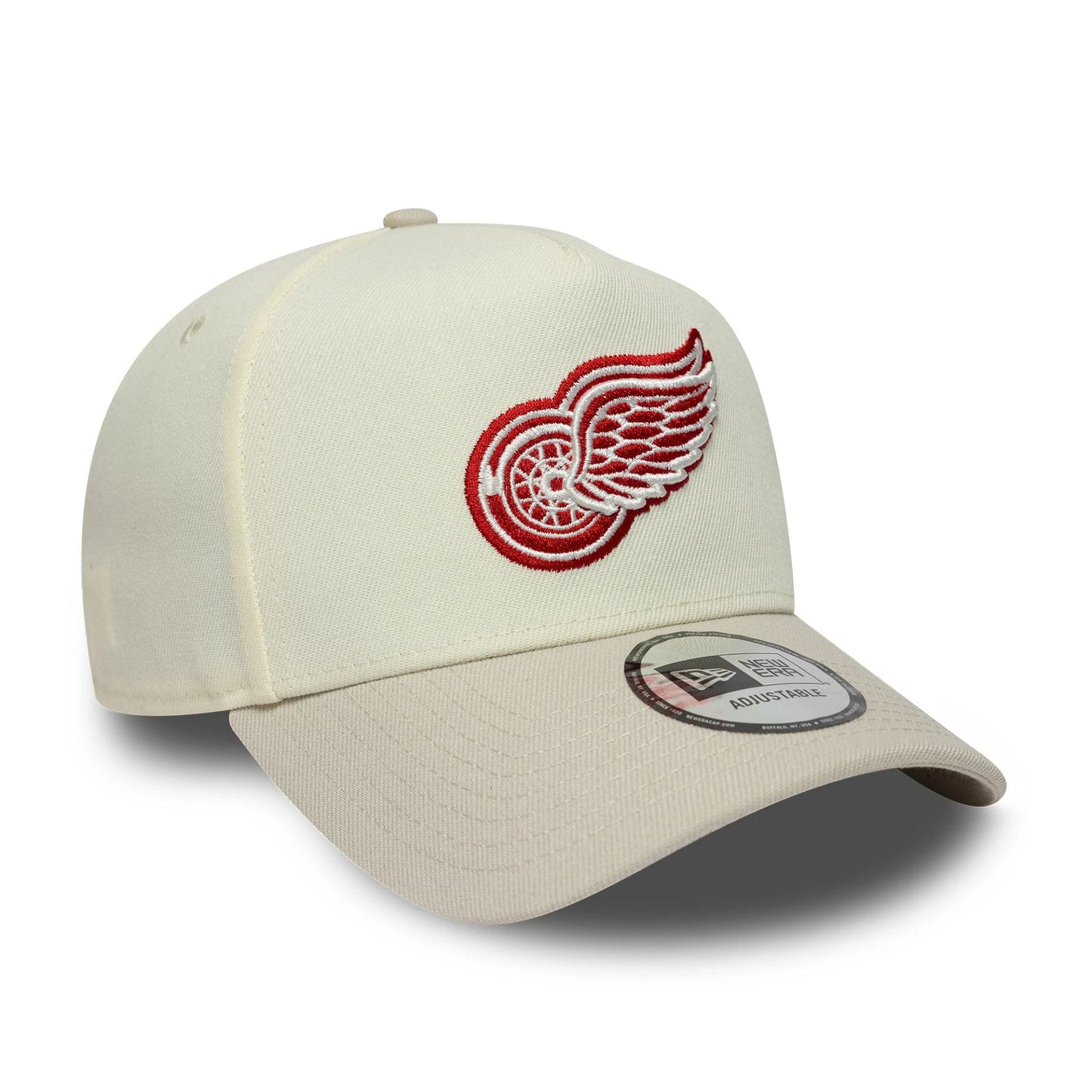 Pictured is this NHL Detroit Red Wings 9FORTY A-Frame cap in Cream. 3