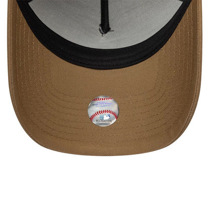 Pictured is this MLB Mocha Mousse LA Dodgers 9FORTY A-Frame Adjustable cap in beige. 6