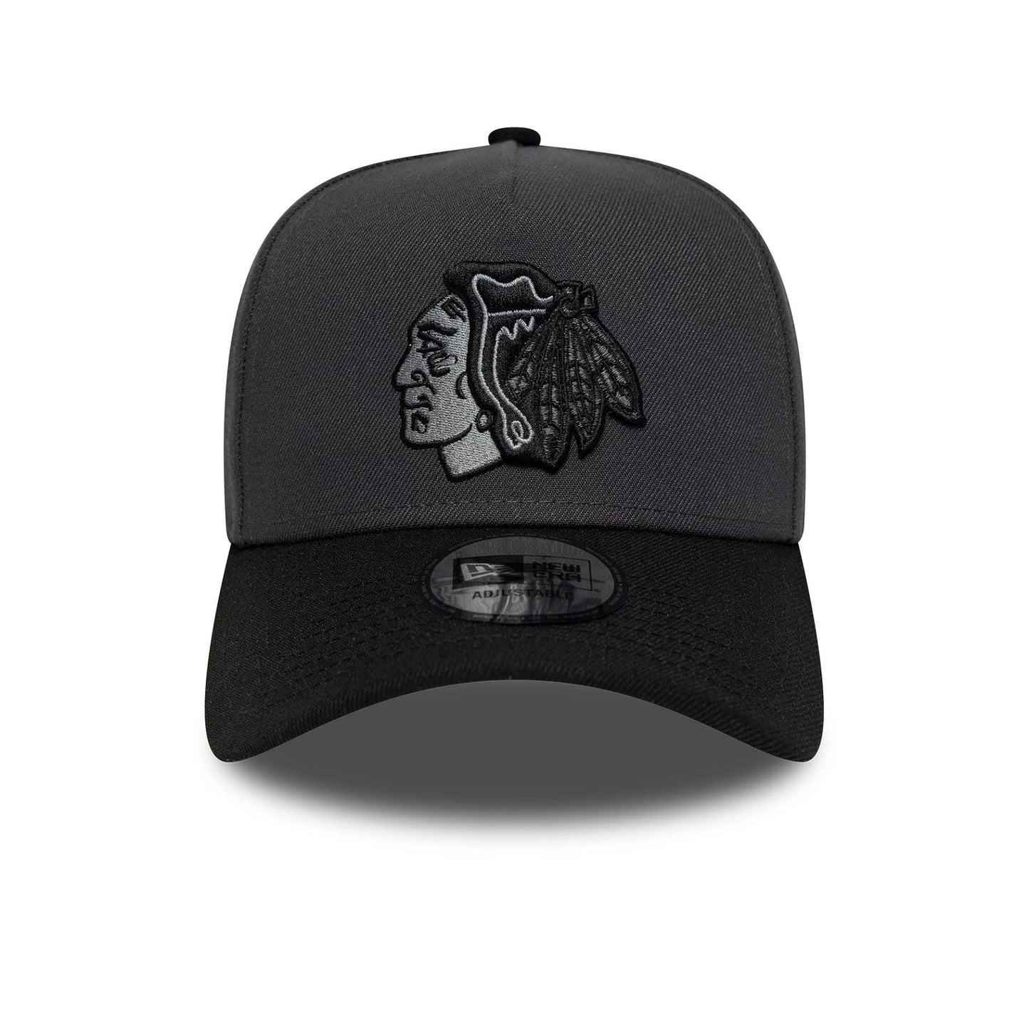 Pictured is this NHL Chicago Blackhawks 9FORTY A-Frame cap in dark grey. 3