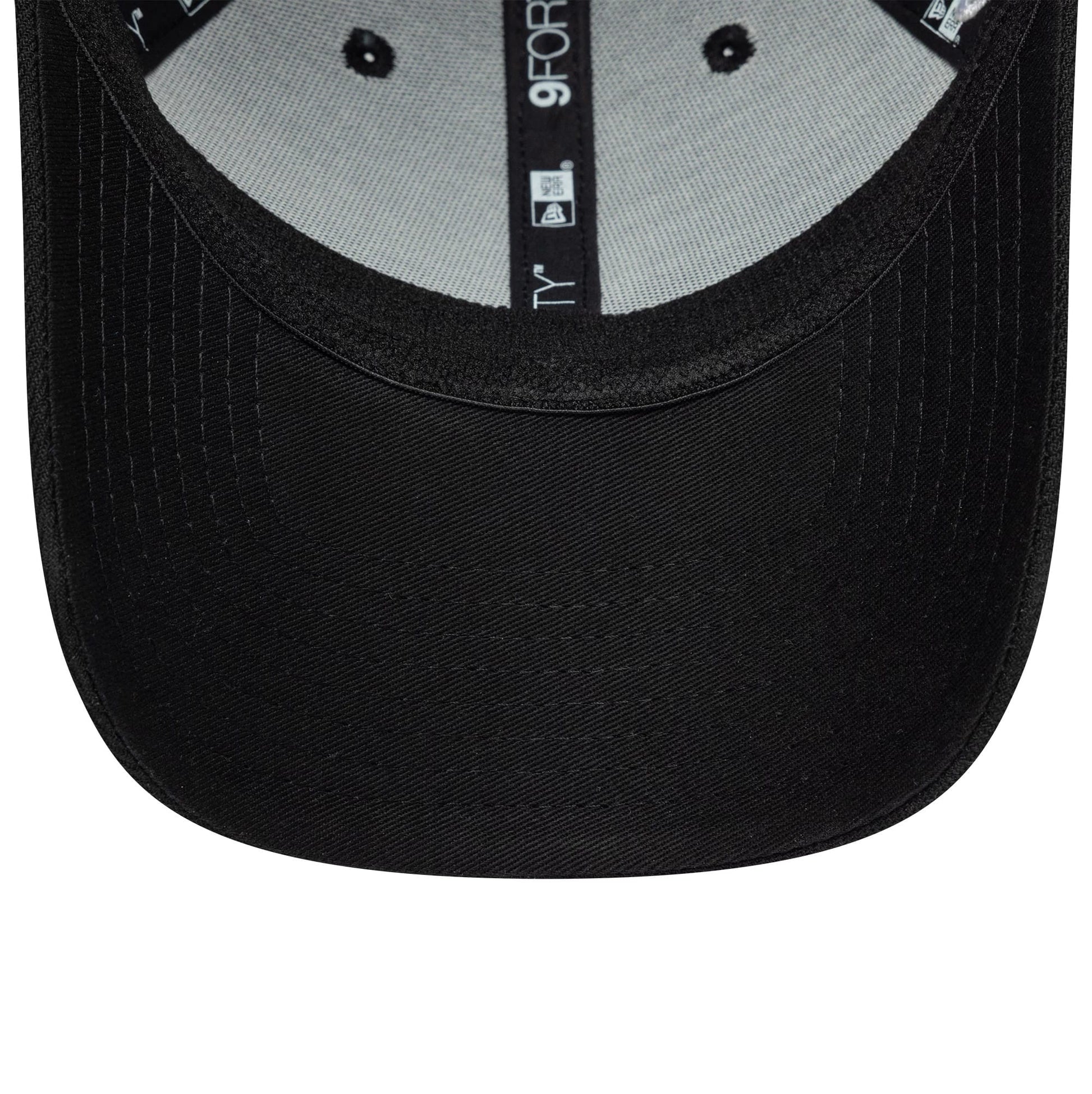 Pictured is this New Era Big Script 9FORTY Stretch Snap cap in black. 7