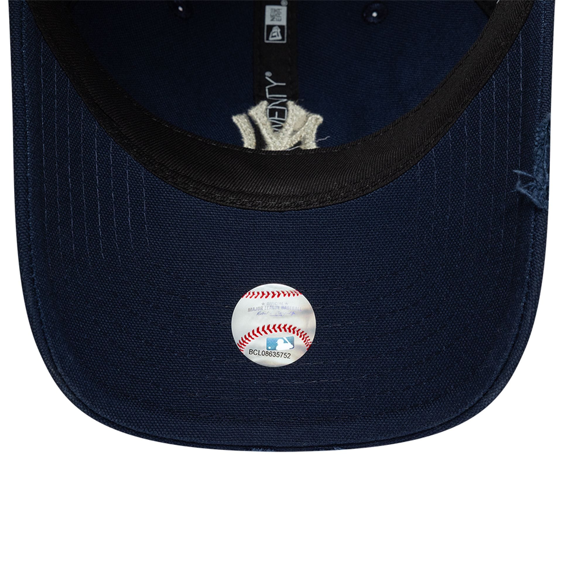 Pictured is this MLB Distressed New York Yankees 9TWENTY cap in dark blue. 5