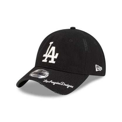 Pictured is this MLB Visor Logo LA Dodgers 9TWENTY Adjustable cap in black. 1