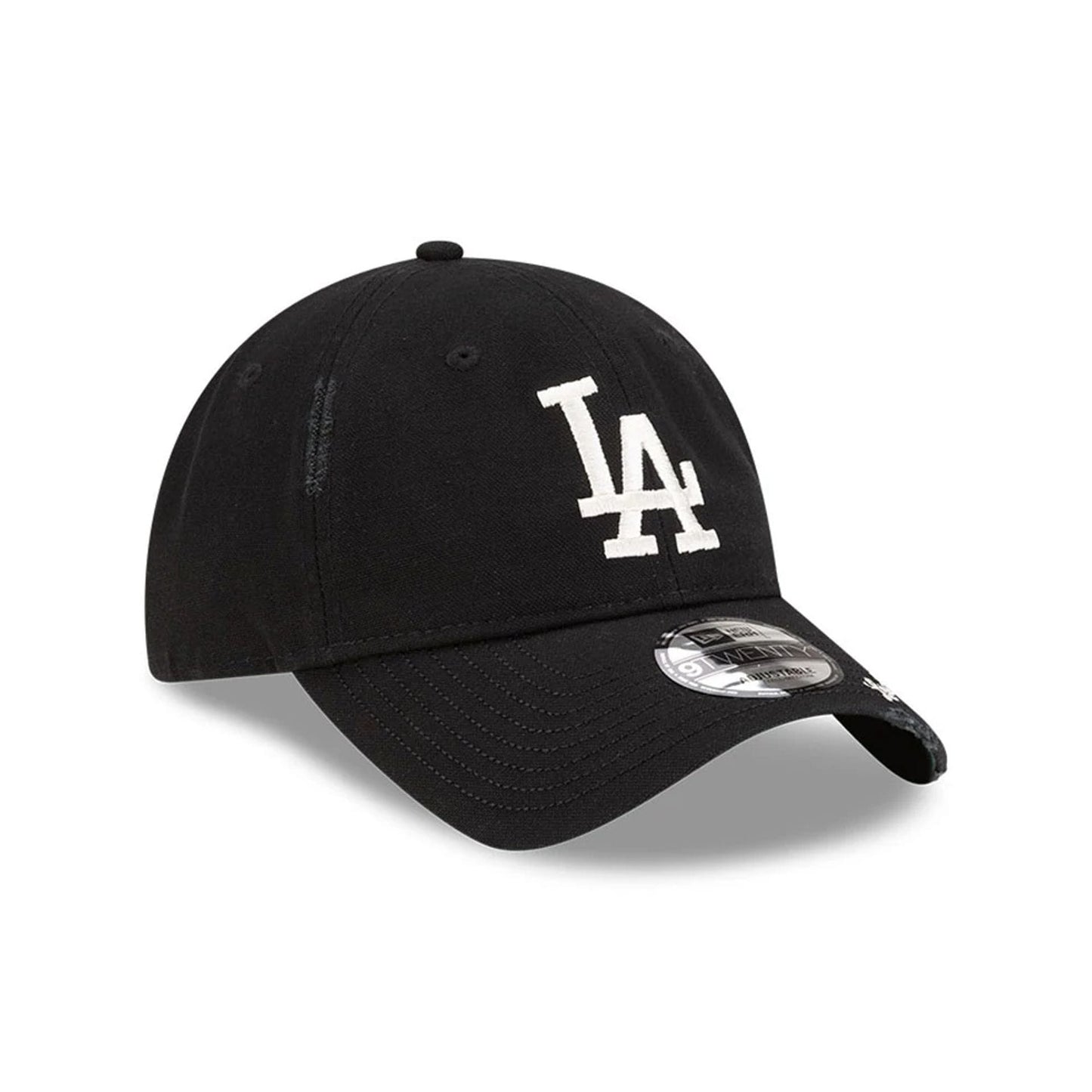 Pictured is this MLB Visor Logo LA Dodgers 9TWENTY Adjustable cap in black. 3
