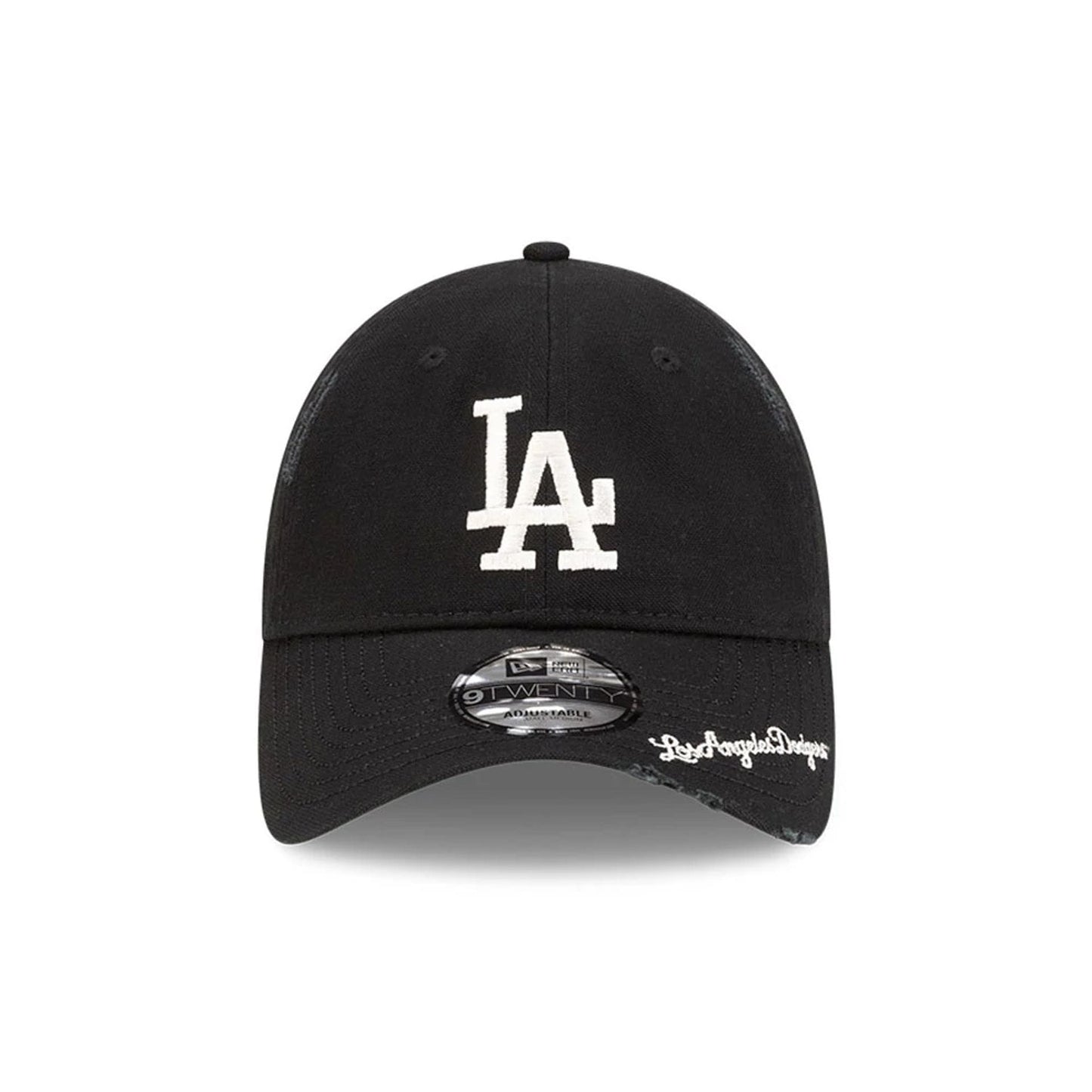 Pictured is this MLB Visor Logo LA Dodgers 9TWENTY Adjustable cap in black. 2