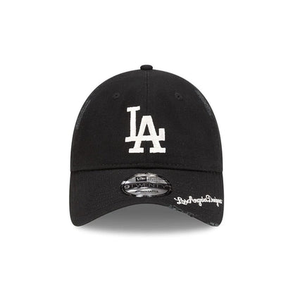 Pictured is this MLB Visor Logo LA Dodgers 9TWENTY Adjustable cap in black. 2