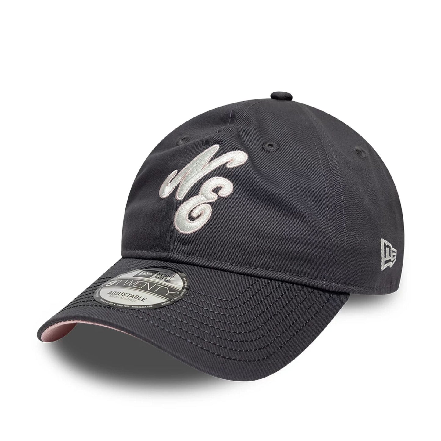 Pictured is this New Era Sakura Nagashi 9TWENTY cap in dark grey. 1