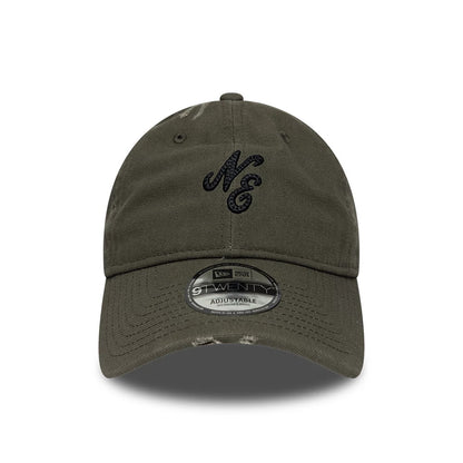 Pictured is this New Era Distressed 9TWENTY cap in Dark Green. 2