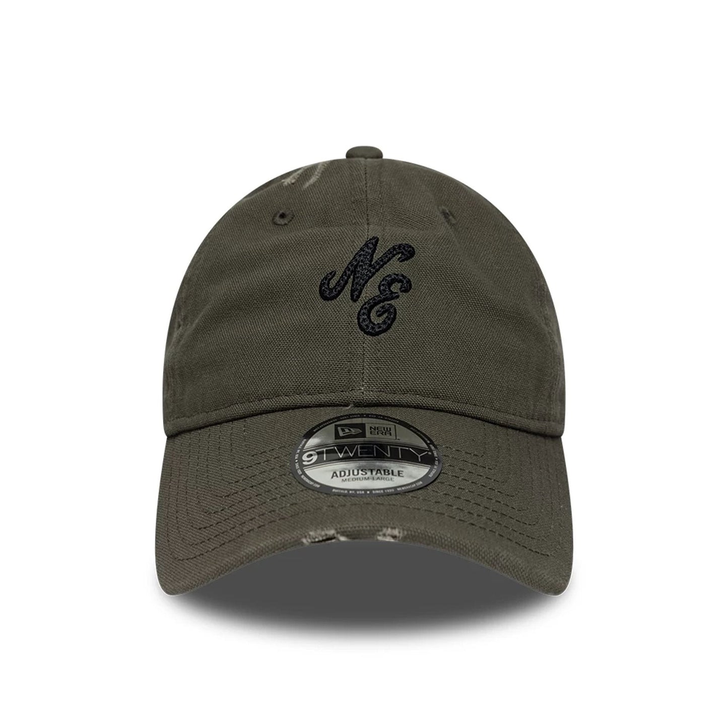 Pictured is this New Era Distressed 9TWENTY cap in Dark Green. 2