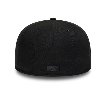Pictured is this MLB Black On Black Seattle Mariners 59FIFTY Fitted cap in black. 4