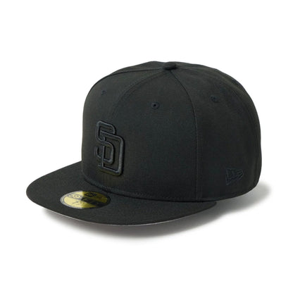 Pictured is this MLB San Diego Padres 59FIFTY Fitted cap in black. 5