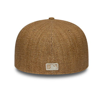 Pictured is this MLB Straw San Diego Padres 59FIFTY Fitted cap in Dark Beige. 4
