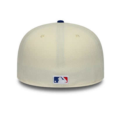 Pictured is this MLB Upside Down LA Dodgers 59FIFTY Fitted cap in cream. 5
