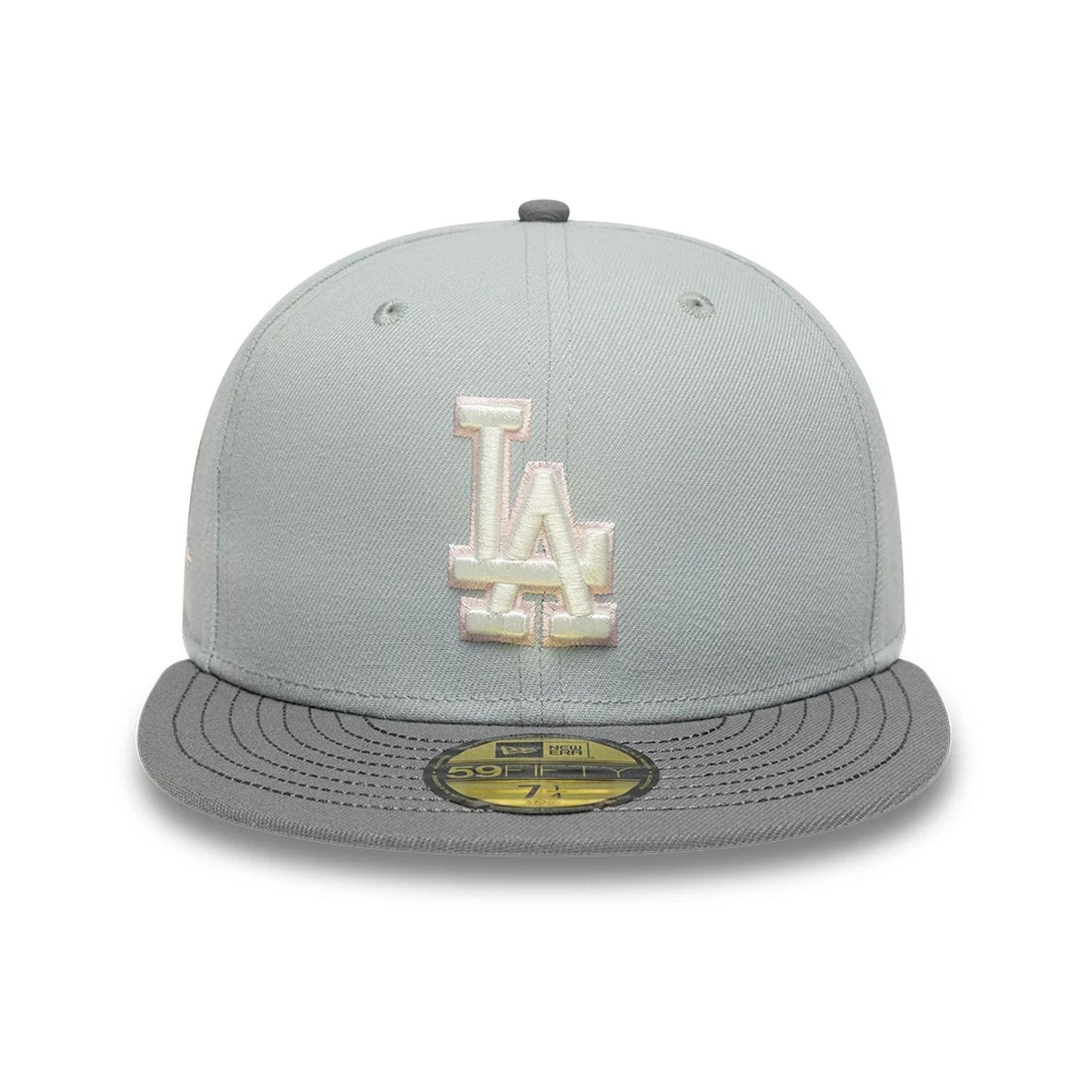 Pictured is this MLB Sakura Nagashi LA Dodgers 59FIFTY Fitted cap in grey. 3