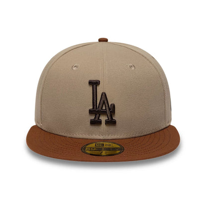 Pictured is this MLB Mocha Mousse LA Dodgers 59FIFTY Fitted cap in multi. 3