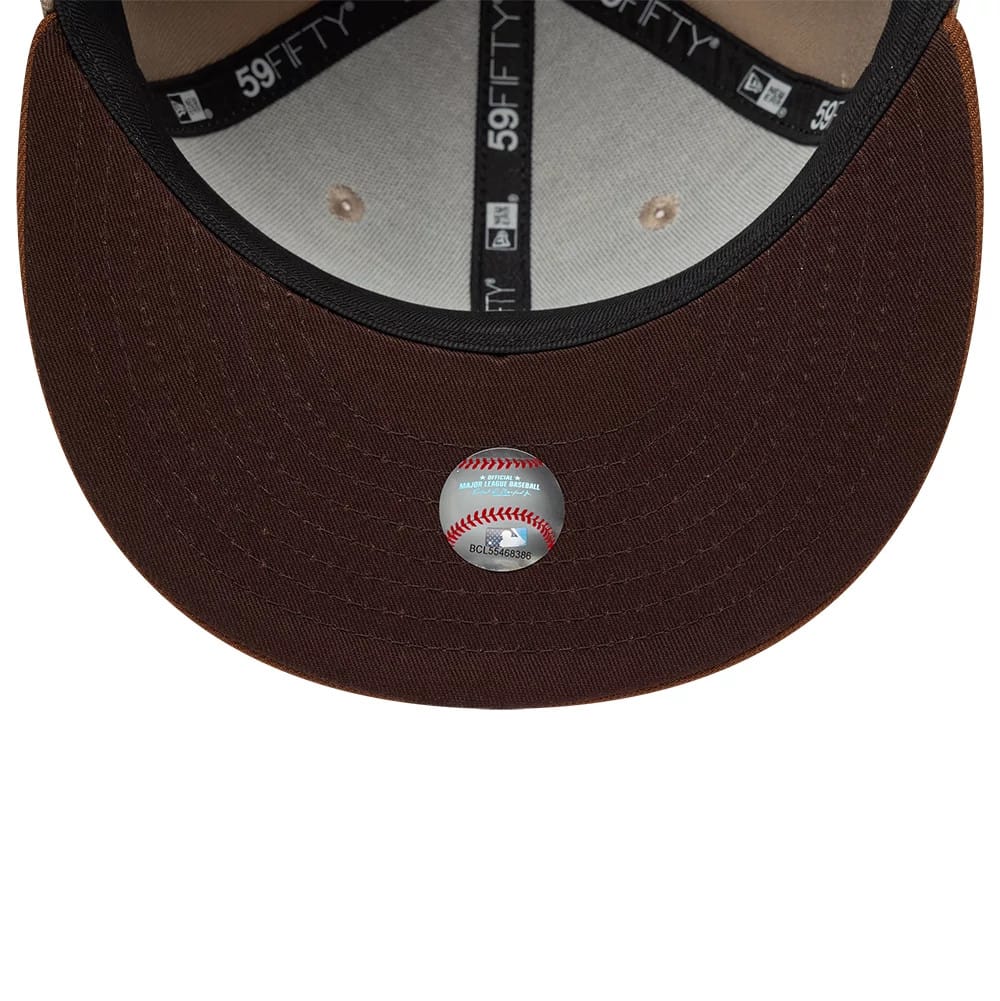Pictured is this MLB Mocha Mousse LA Dodgers 59FIFTY Fitted cap in multi. 2