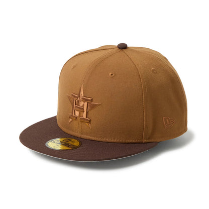 Pictured is this MLB Houston Astros 59FIFTY Fitted cap in Brown. 10