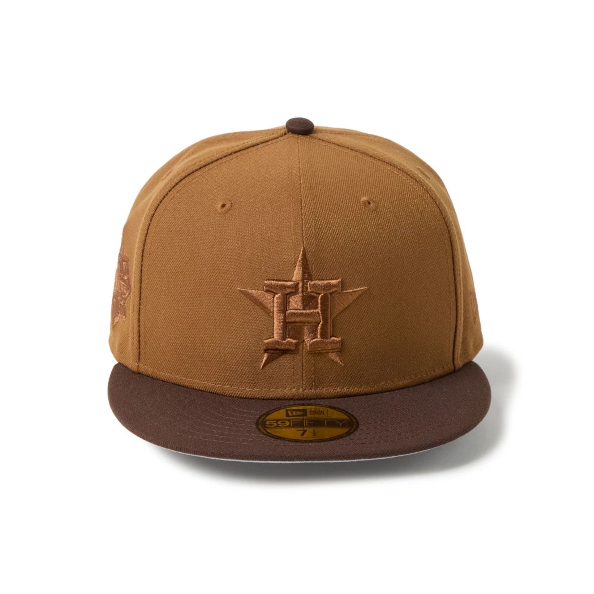 Pictured is this MLB Houston Astros 59FIFTY Fitted cap in Brown. 2